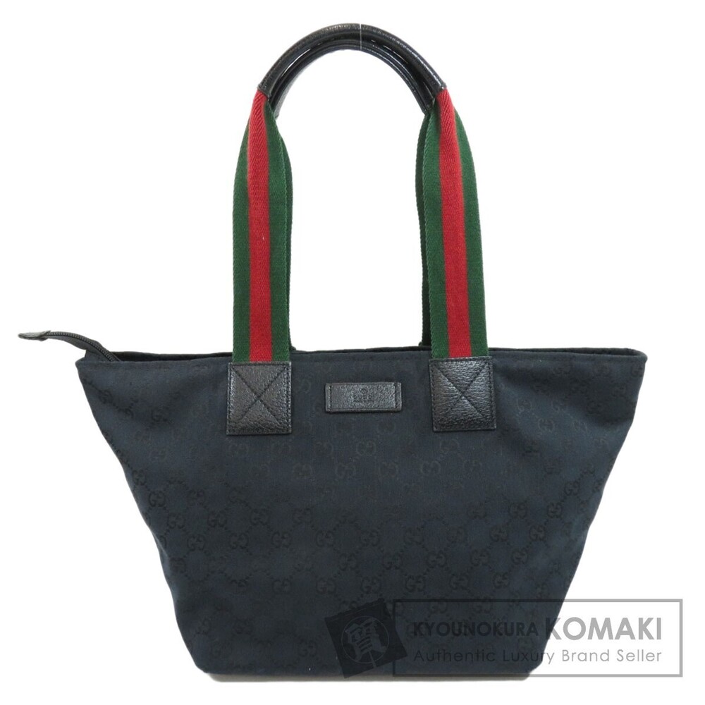 Gucci GG Canvas Sherry Line Tote Bag web Brown
